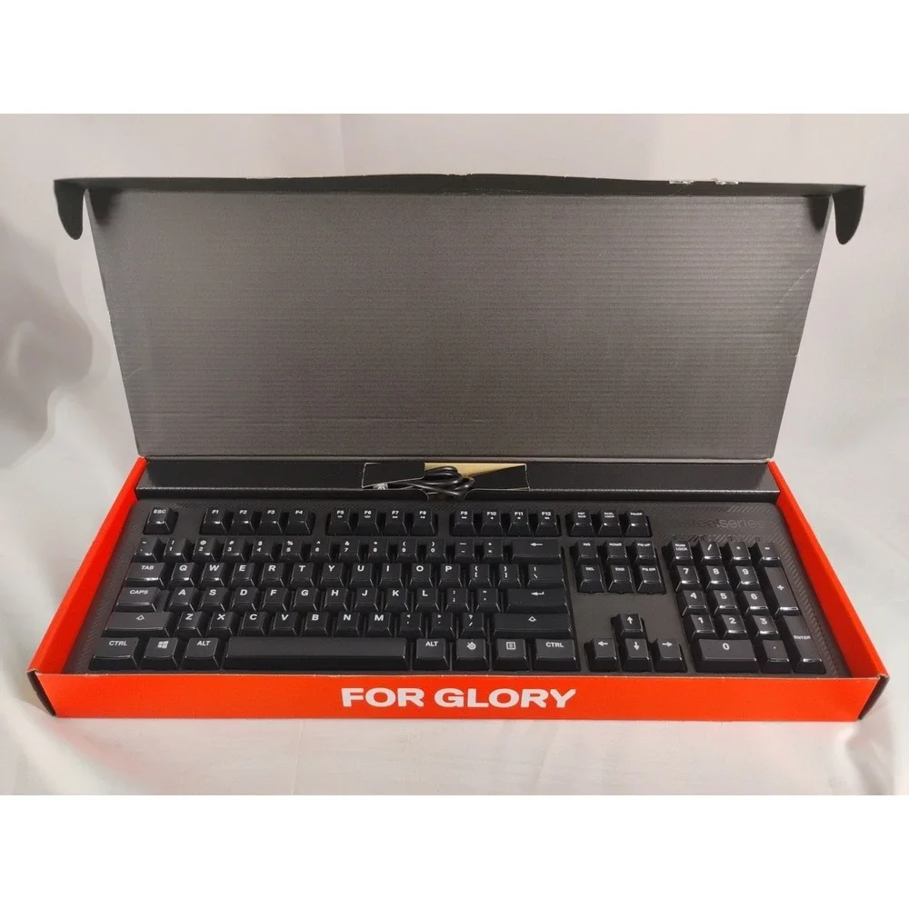 SteelSeries Apex 100 Keyboard Vibrant Blue Illuminated Backlighting LED New Open